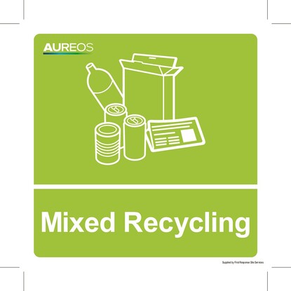 Show details for Mixed Recycling Sticker - 120mm X 120mm